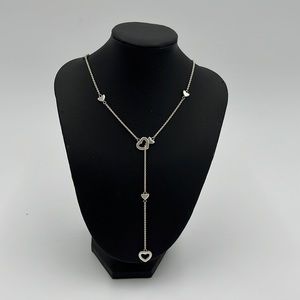 Tiffany & Co. Silver 925 Heart Station Lariat Necklace